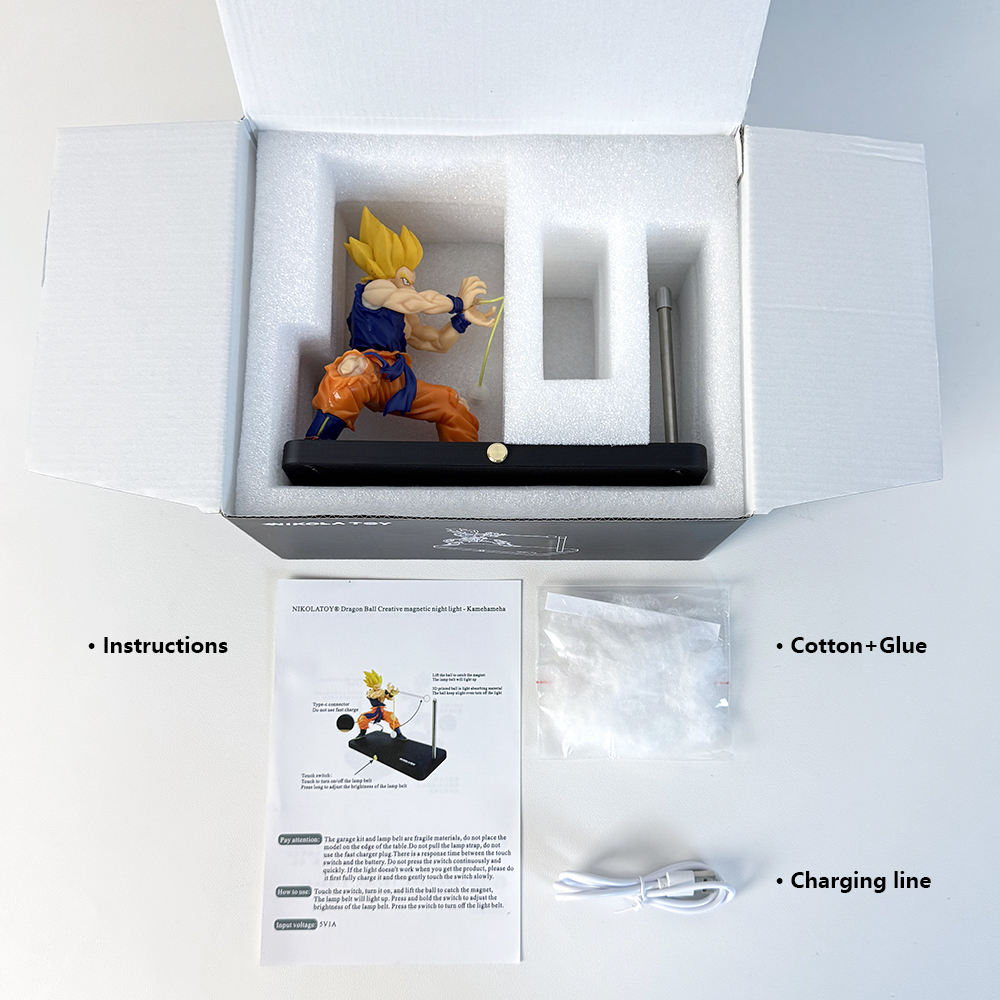 Dragon Ball Z Goku Kamehameha Magnetic Touch Levitating Desk Lamp